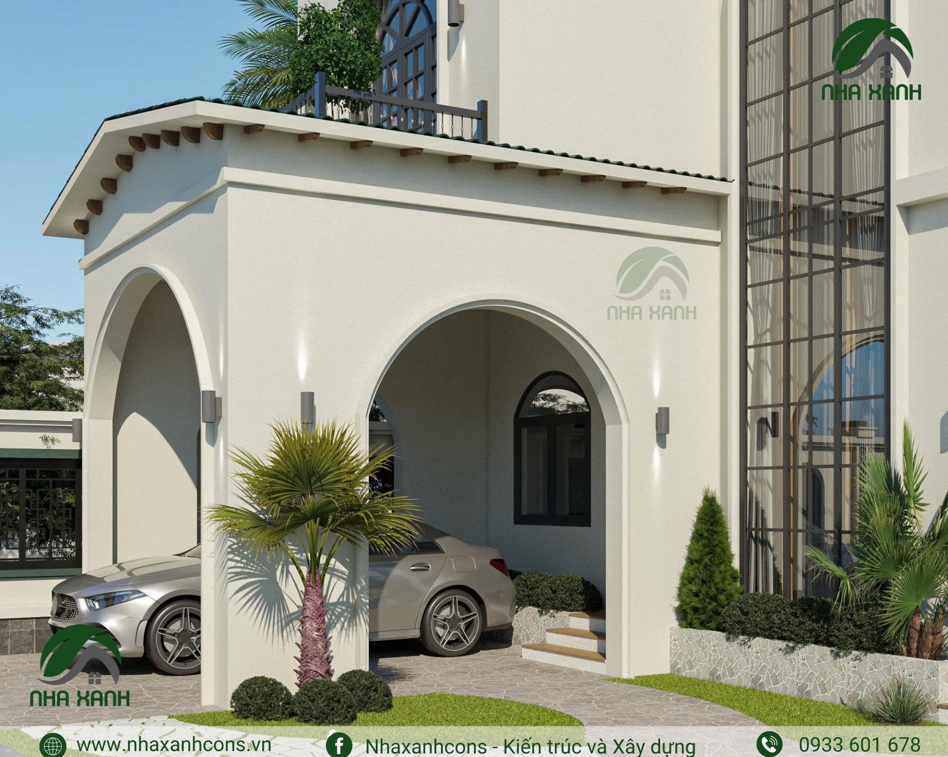 Thi công biệt thự phong cách địa trung hải tại Đồng Nai