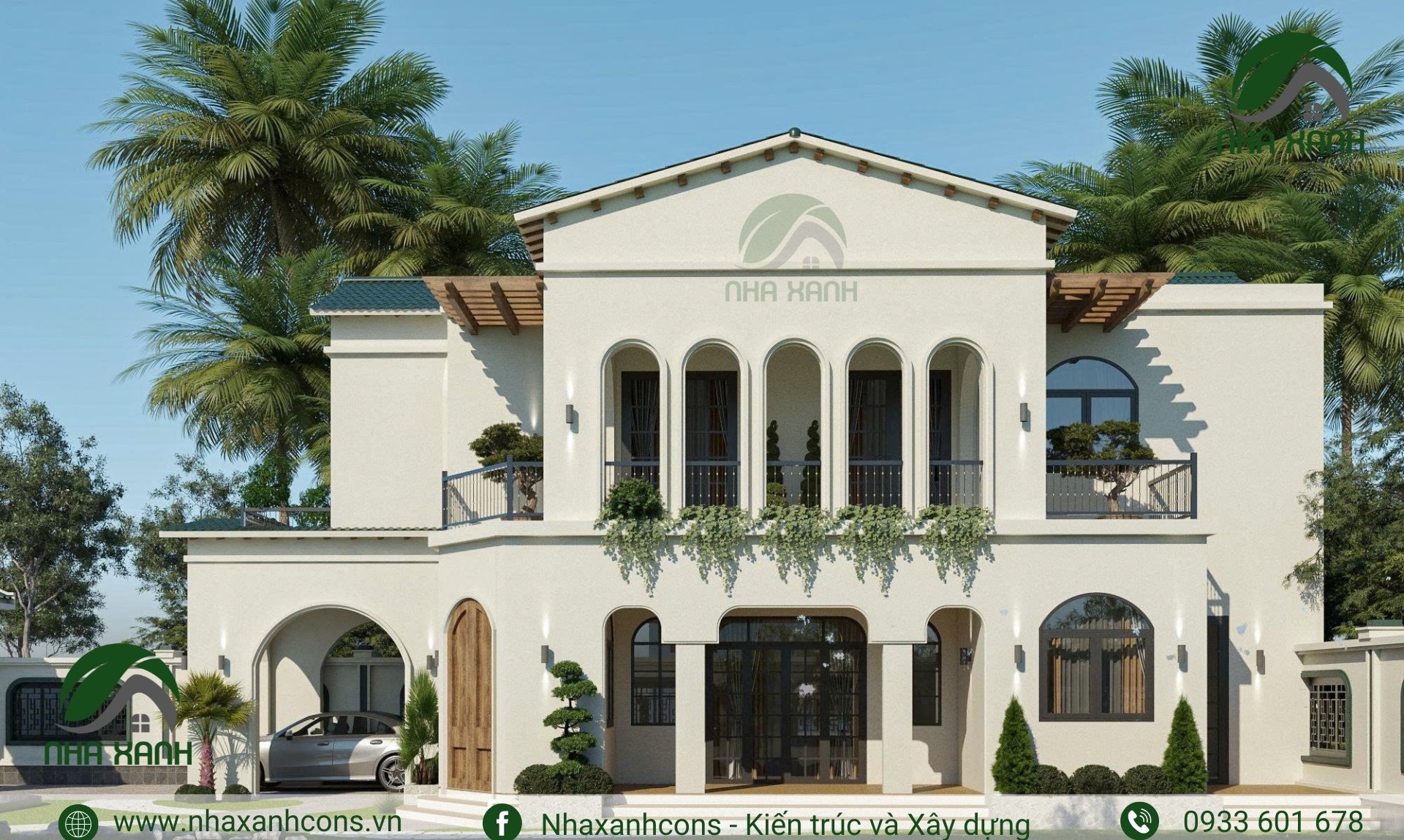 Thi công biệt thự phong cách địa trung hải tại Đồng Nai mới nhất