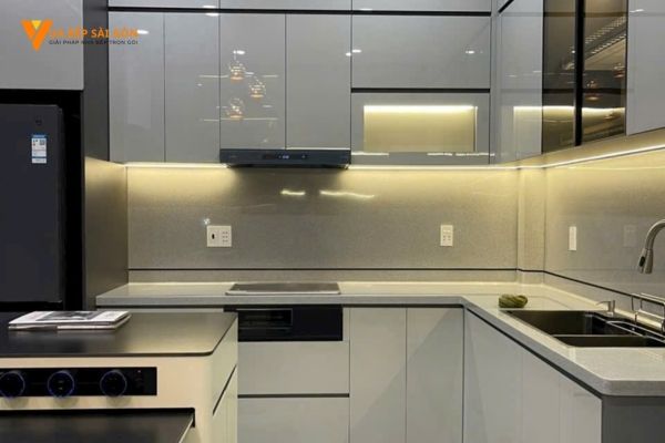 Tủ bếp nhựa đặc pvc