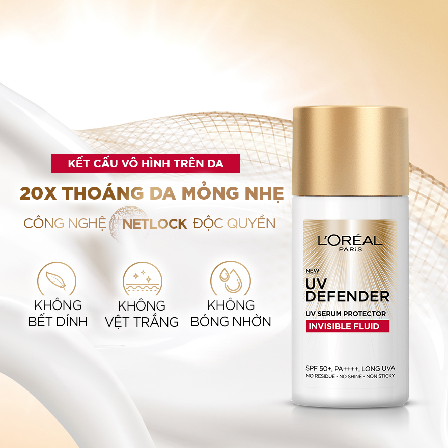 L'Oreal_Kem Chống Nắng UV Defender Serum Invisible Fluid Mỏng Nhẹ