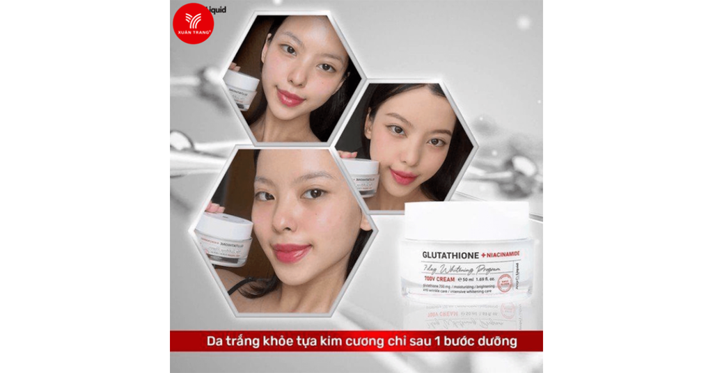Bao bì kem dưỡng Angel’s Liquid Program Glutathione 700 V-Cream 50ml