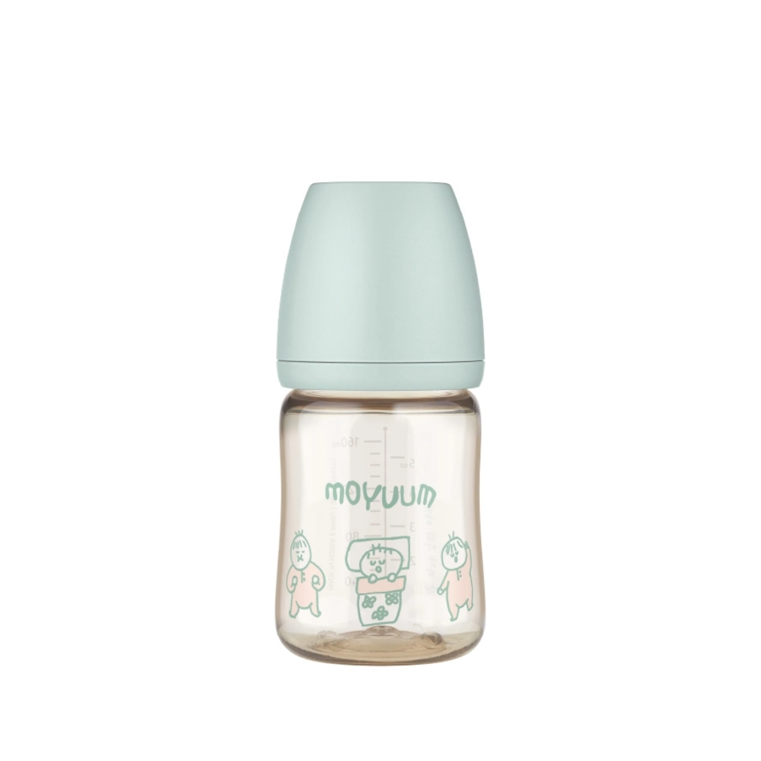 Bình sữa Moyuum PPSU Ogu xanh 170ml kèm núm 1