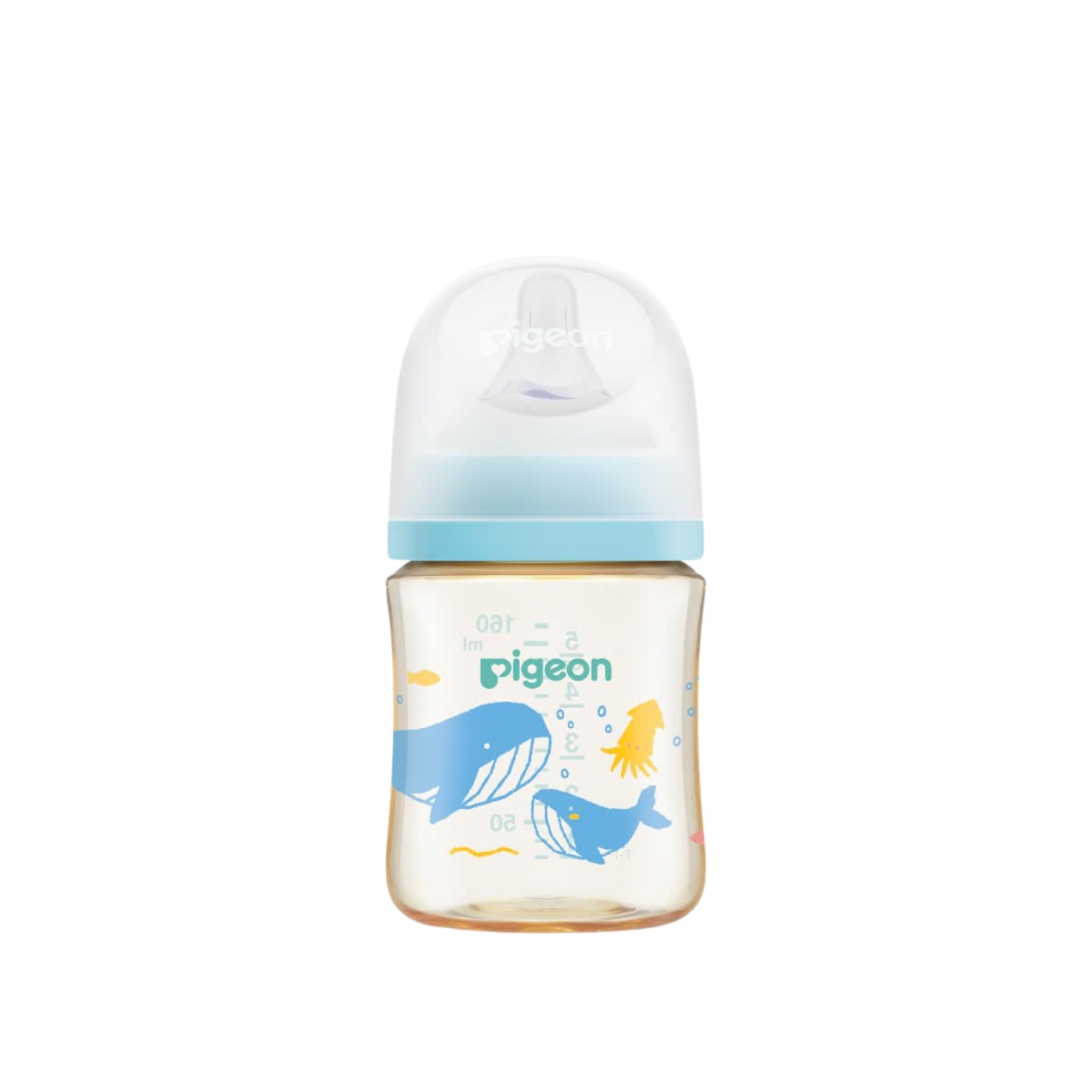 Bình Sữa Pigeon PPSU Softouch Baby-Friendly World Cổ Rông 160ml Hình Đại Dương