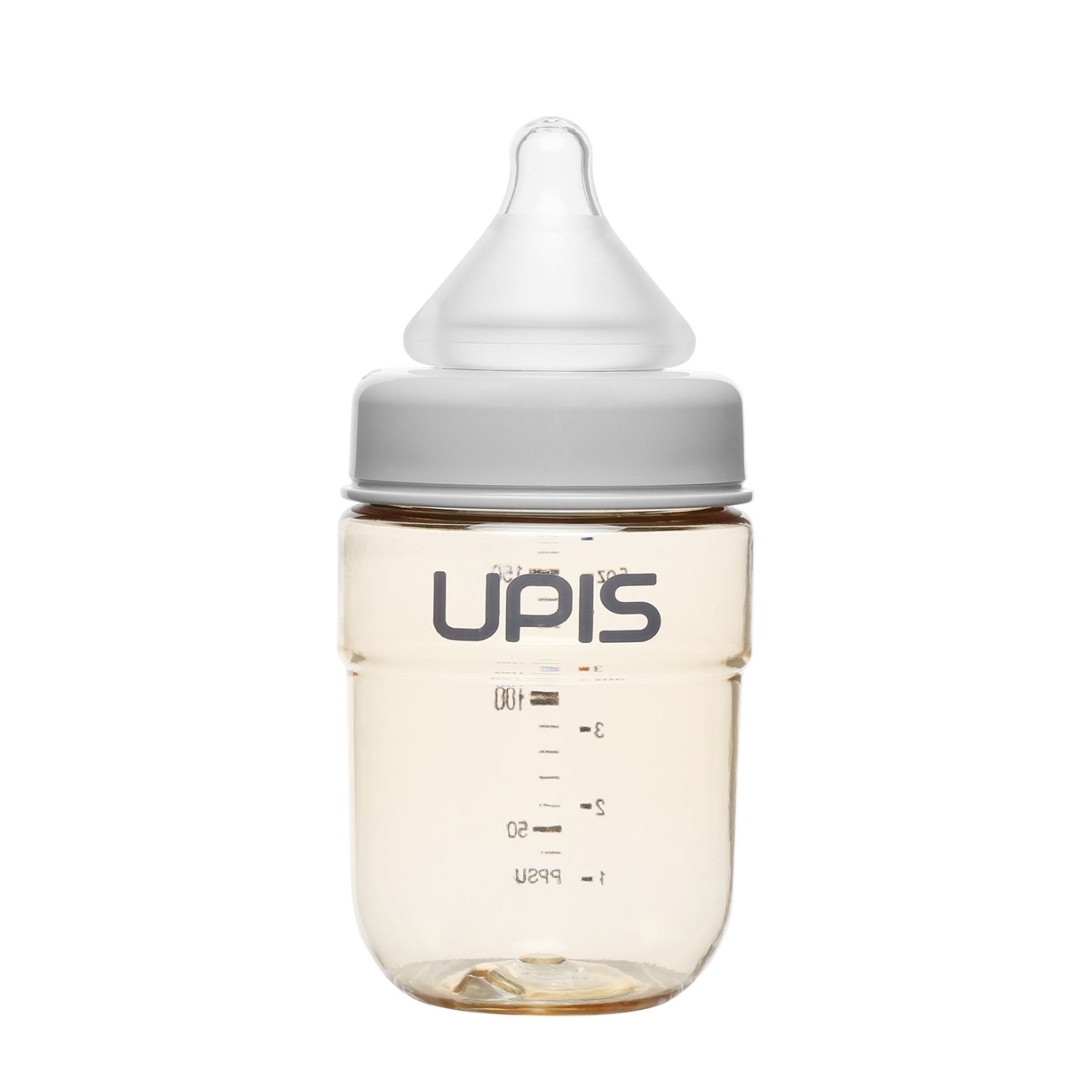 Bình Sữa UPIS PPSU Núm Size SS Màu Xám 180ml Cho Bé Từ 0M+