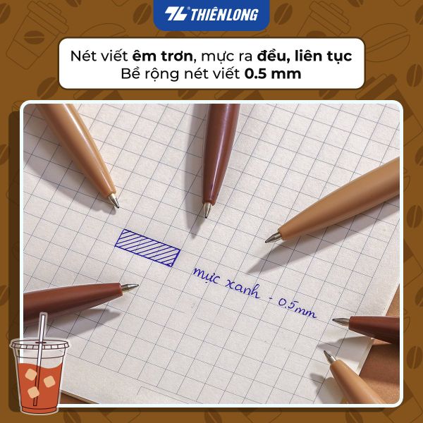 Bút gel B - Buttersmooth Gel Thiên Long GELB-032 - Bản Cà Phê