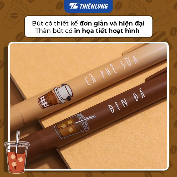 Bút gel B - Buttersmooth Gel Thiên Long GELB-032 - Bản Cà Phê