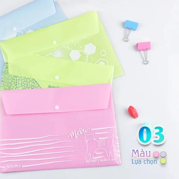 FO-CBF018 – Bìa nút 3 ngăn A4 (130 tờ)