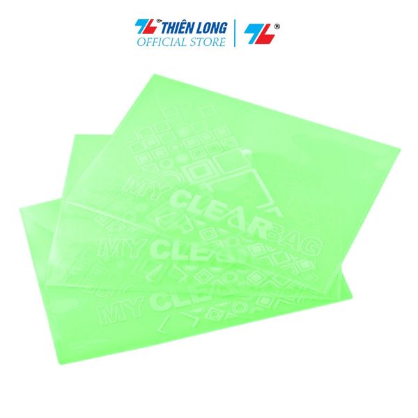 Bìa nút F4 FO-CBF04 màu xanh trong suốt