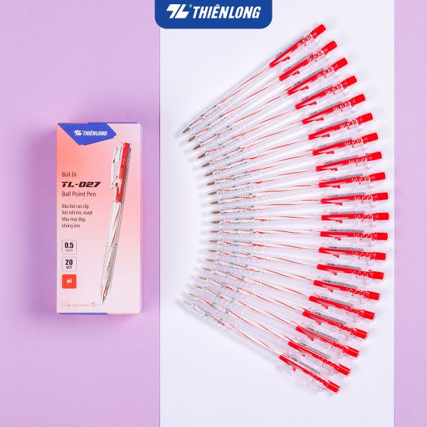 Bút Bi Thiên Long TL-027 mực đỏ