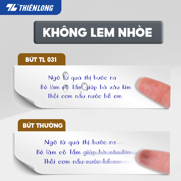Bút bi Thiên Long TL-031 chính hãng – đầu bi 0.5mm nét thanh mảnh