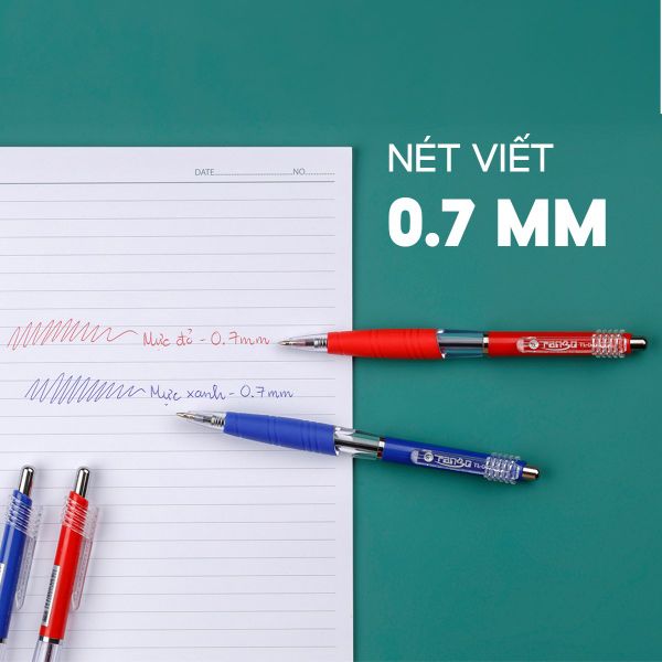 Bút bi Thiên Long TL-047 chính hãng – đầu bi 0.7mm viết tròn đều