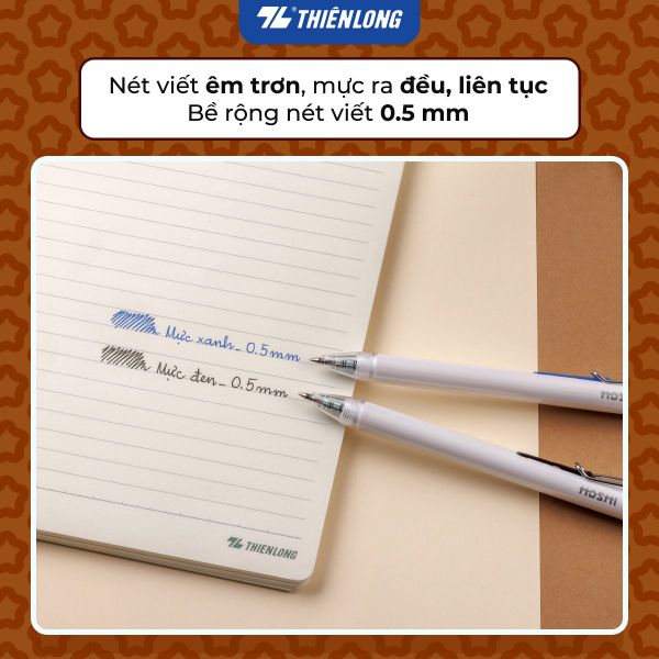 Gài kim loại của Bút Gel Hoshi Thiên Long GEL-048/HS | Công nghệ Nhật Bản