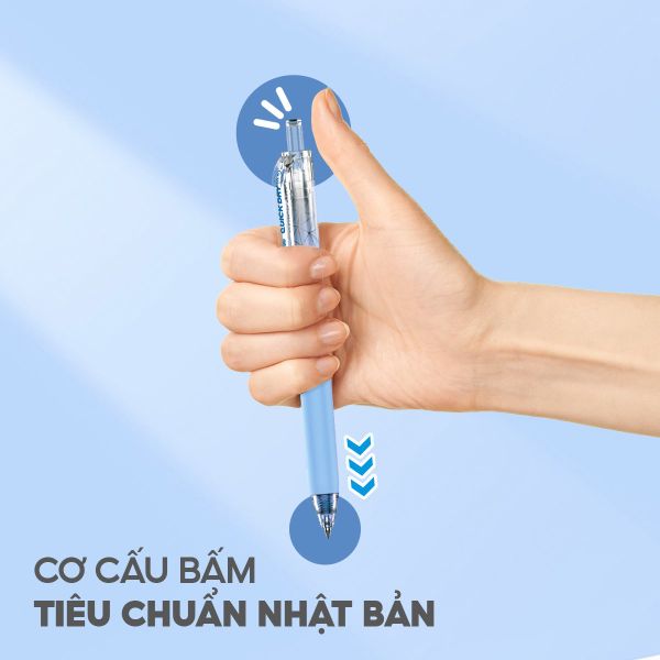 Cơ cấu bấm của Bút Gel Quick Dry Thiên Long GEL-033 chuẩn Nhật Bản