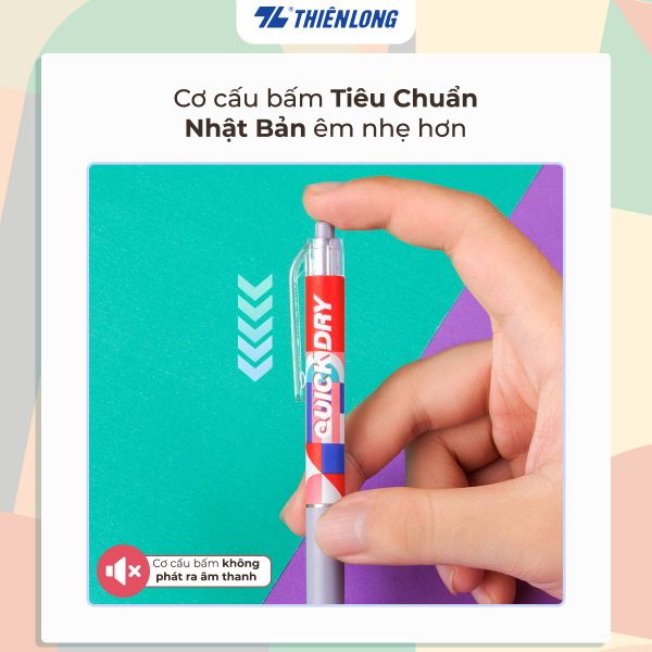 Cơ cấu bấm của Bút Gel Quick Dry Thiên Long GEL-033/V2