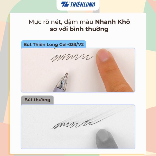 Công nghệ Quick Dry trên Bút GEL-033/V2