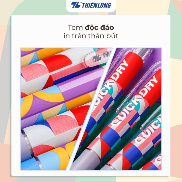 Hoạ tiết Bút Gel Quick Dry Thiên Long GEL-033/V2