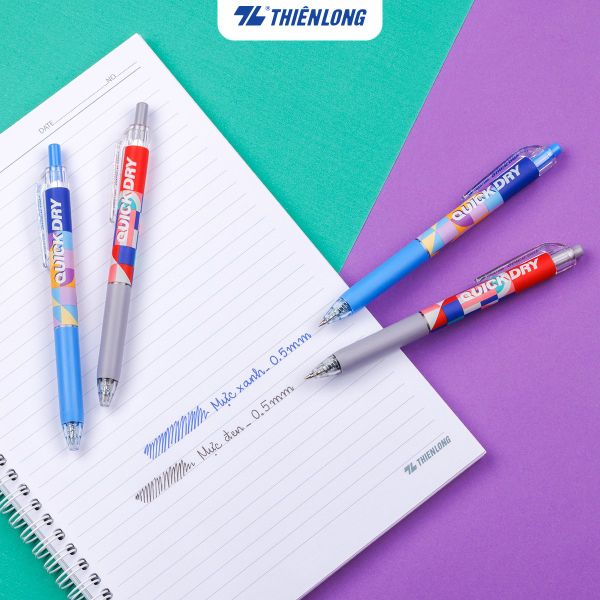 Bút Gel Quick Dry Thiên Long GEL-033/V2 | Mực khô siêu nhanh