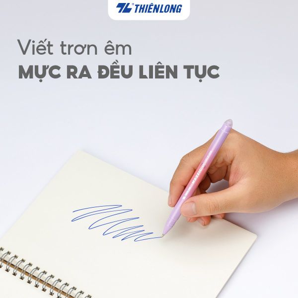 Mực viết êm trơn, liên tục của của Bút Gel Xóa Được Mazzic Thiên Long GELE-006