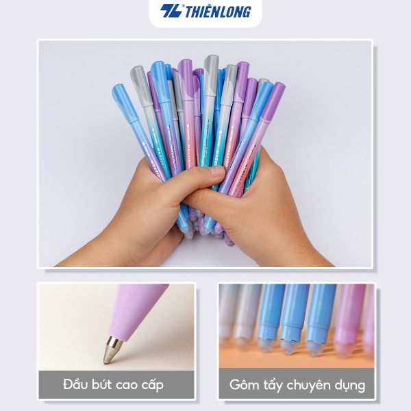 Nắp bút tiện lợi của Bút Gel Xóa Được Mazzic Thiên Long GELE-006