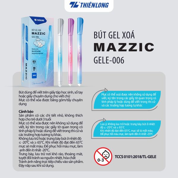 Lời khuyên khi sử dụng Bút Gel Xóa Được Mazzic Thiên Long GELE-006