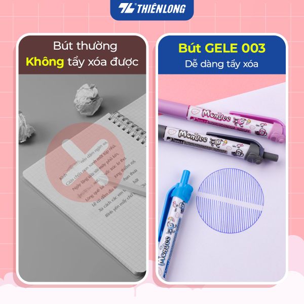 Bút Gel Xóa Được Thiên Long TP-GELE003 - Thiết kế Hoạt hình Mondee