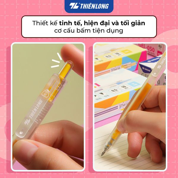Cơ chế bấm của Bút gel Colochi Thiên Long GEL-050