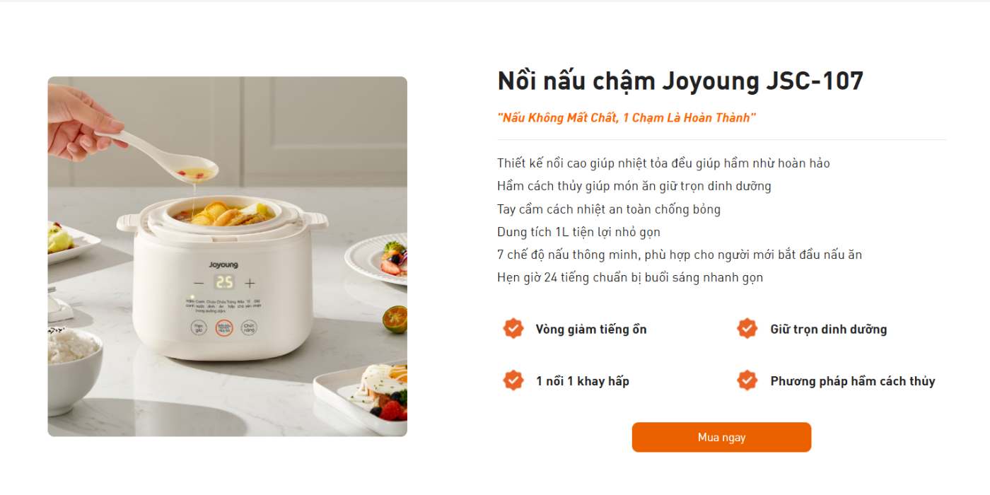 Mua nồi dưỡng sinh 1l Joyoung JSC-107