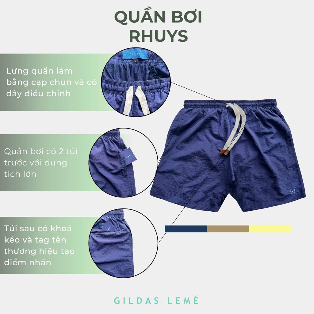 Chi tiết quần bơi nam Rhuys