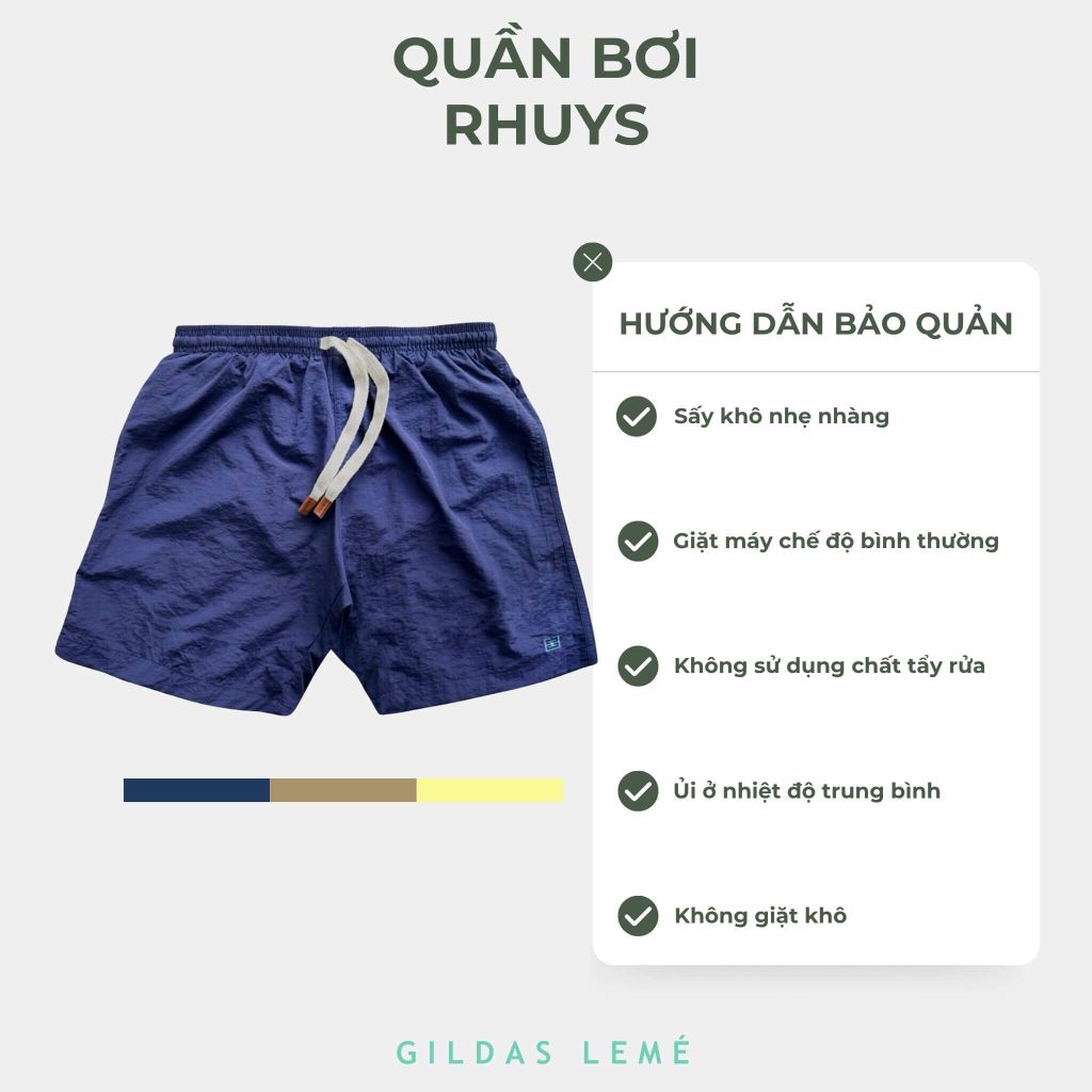 Hướng dẫn bảo quản quần bơi nam Rhuys