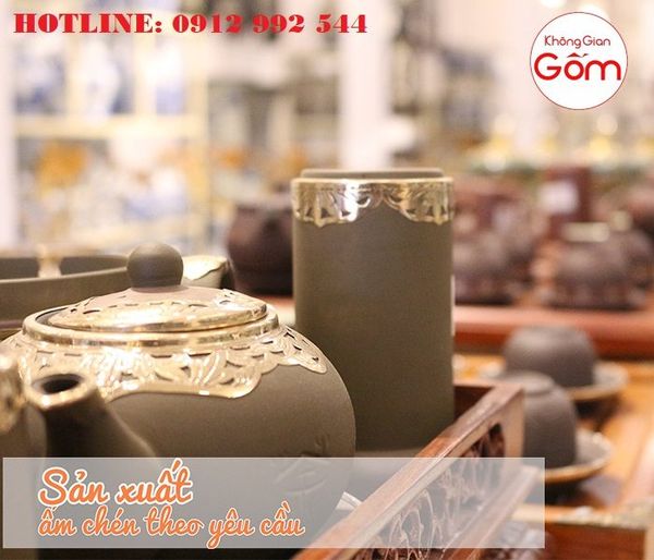 Công ty cung cấp bộ ấm chén bát tràng bọc đồng chính hãng chất lượng