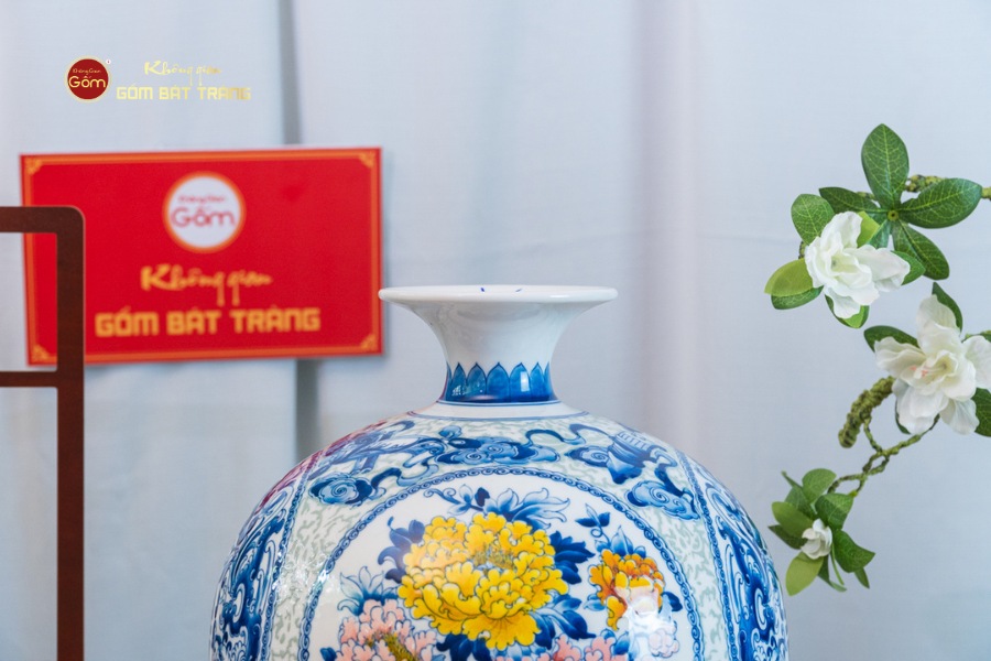 Quả Hút Lộc Song Thọ Mẫu Đơn Phú Quý Tứ Thời Lam Huế Gấm Ngọc