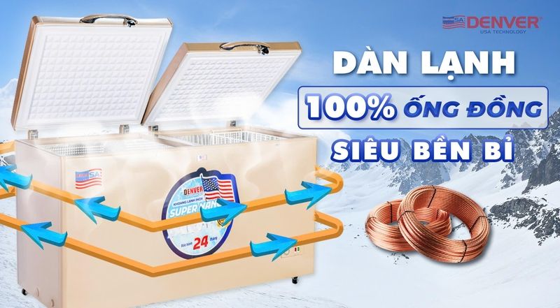 Dàn lạnh đồng nguyên chất – Làm lạnh nhanh, bền bỉ lâu dài