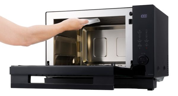 Vệ sinh Lò Vi Sóng -Cửa Gương Toàn Phần, Màu Đen