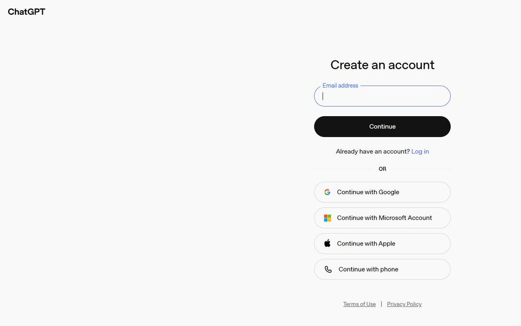 Chỉ cần có một email là bạn có thể đăng ký được tài khoản ChatGPT