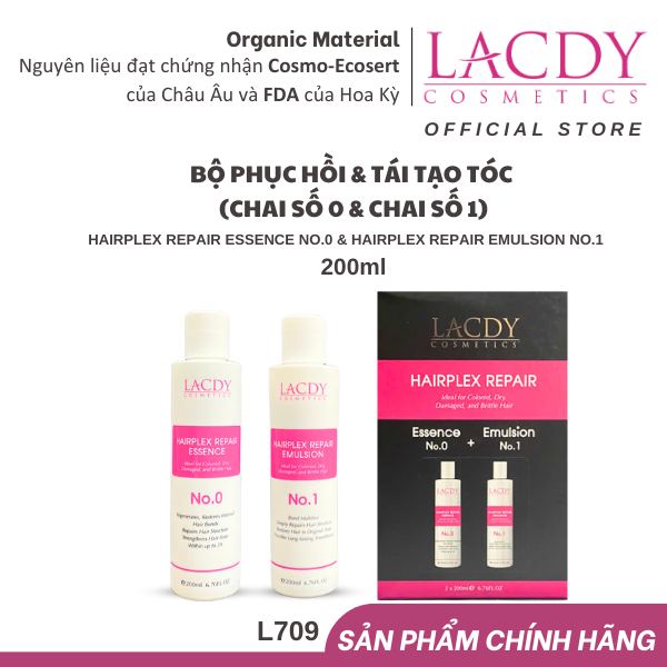 Bộ Phục Hồi Tóc Lacdy – HAIRPLEX REPAIR ESSENCE NO.0 & HAIRPLEX REPAIR EMULSION NO.1