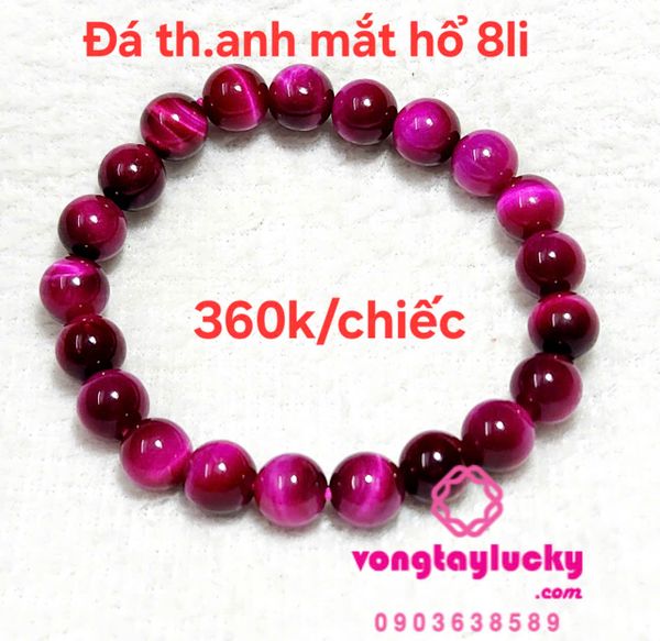 đá mắt hổ hồng nho, chuỗi hạt phật giáo, chuỗi phong thủy, vòng 21 hạt