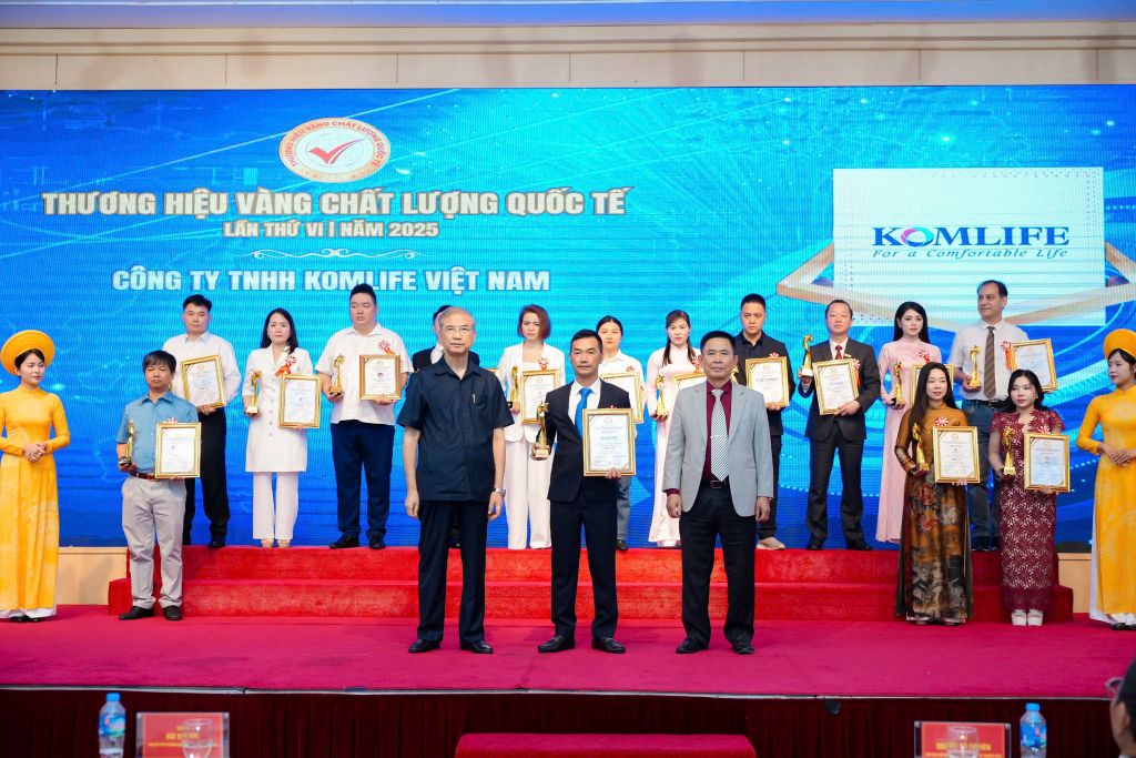 KOMLIFE VIỆT NAM VINH DỰ NHẬN GIẢI THƯƠNG HIỆU VÀNG CHẤT LƯỢNG QUỐC TẾ 2025