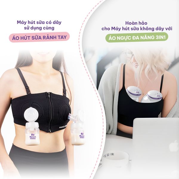 Áo Hút Sữa Rảnh Tay tương thích mọi loại máy hút sữa