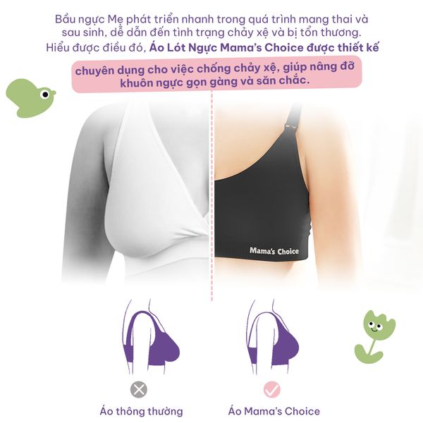 Áo ngực 3in1 Mama’s Choice chống chảy xệ, nâng đỡ bầu ngực