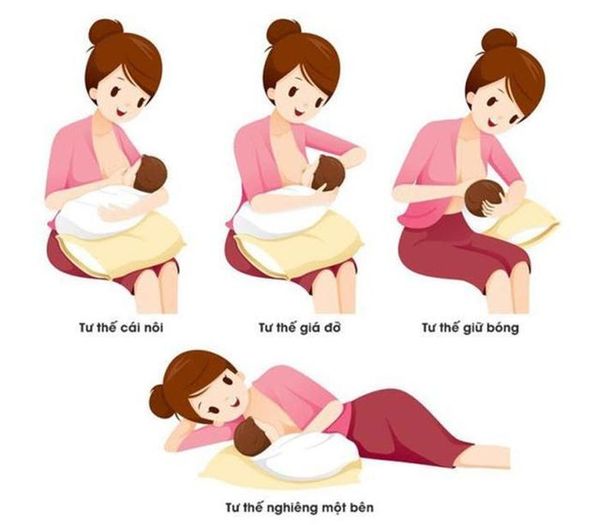 Điều chỉnh tư thế cho bú