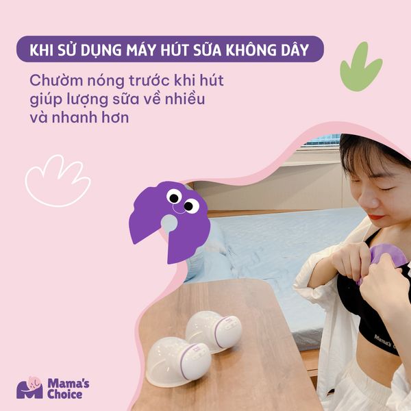 Túi chườm giúp mẹ kích sữa hiệu quả
