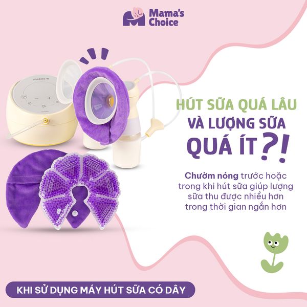 Túi chườm giúp mẹ kích sữa hiệu quả