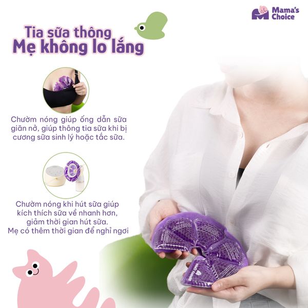 Túi chườm giúp thông tắc tia sữa