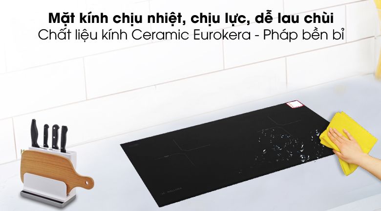 Thiết kế mặt kính Ceramic EuroKera (Pháp) dễ vệ sinh