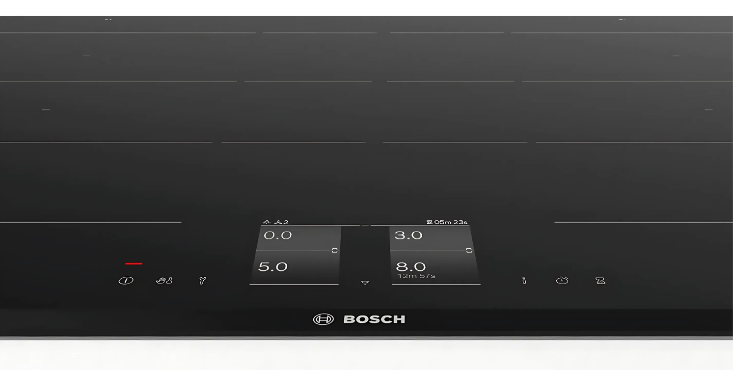 Bếp từ Bosch PXY875KW1E được trang bị màn hình cảm ứng TFT
