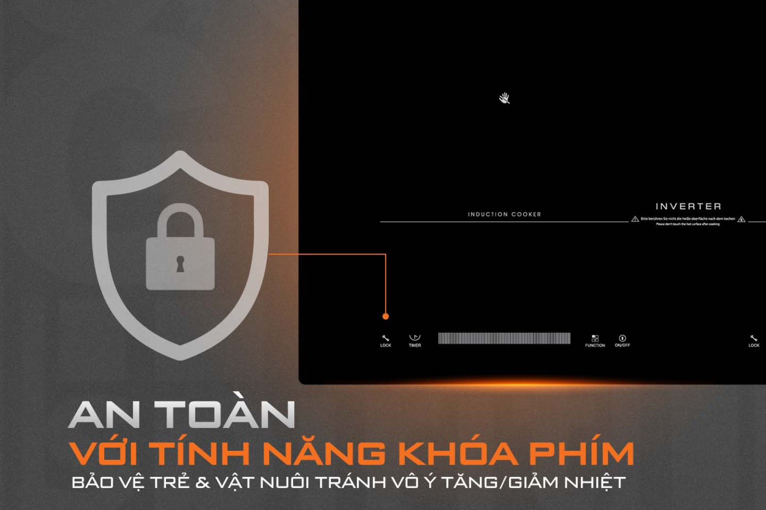 Bếp Điện Từ Kết Hợp Hồng Ngoại Junger MTD-71 | Lắp Âm/Dương 2 Vùng Nấu