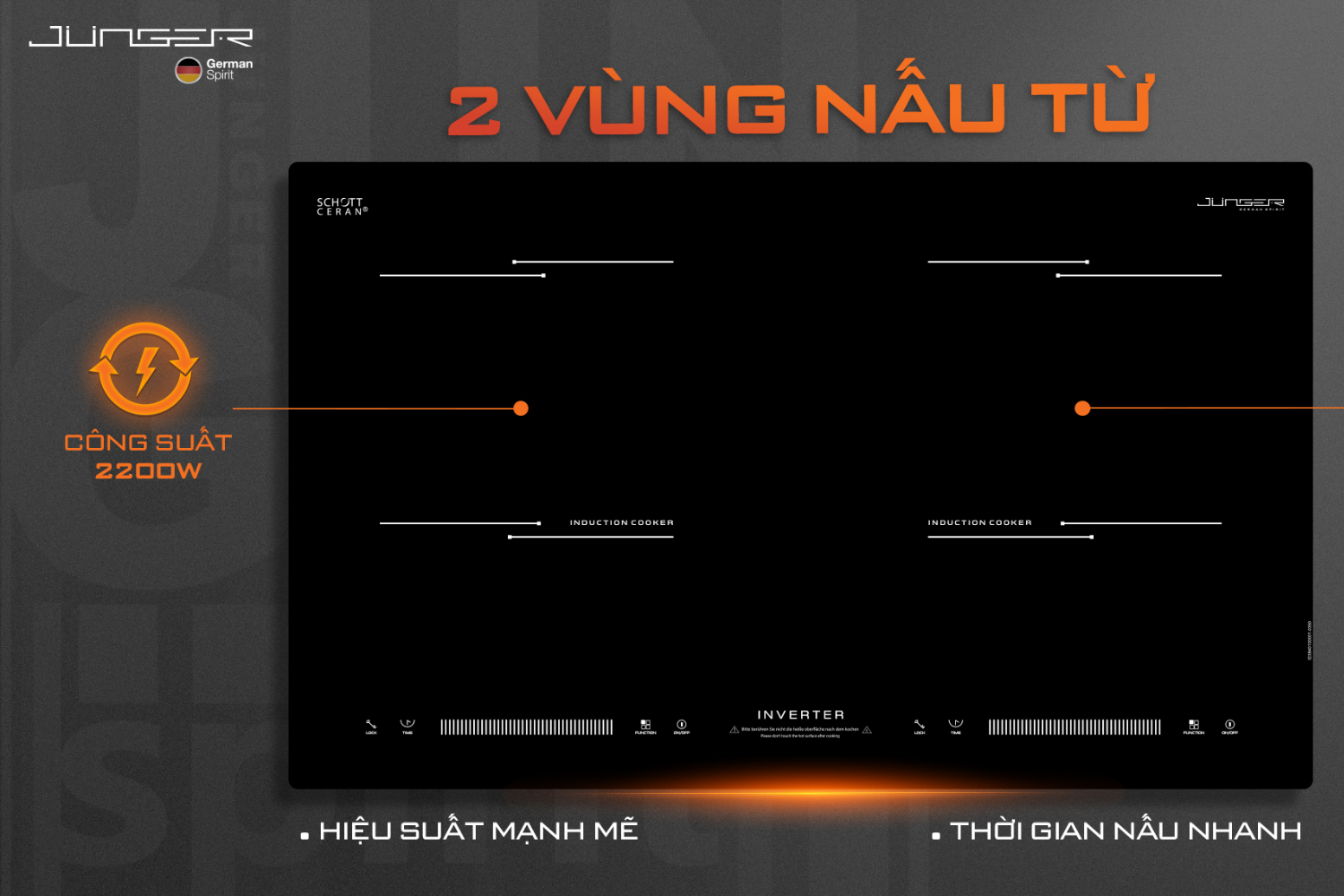 Junger ID-39 kết hợp Hai vùng nấu độc lập