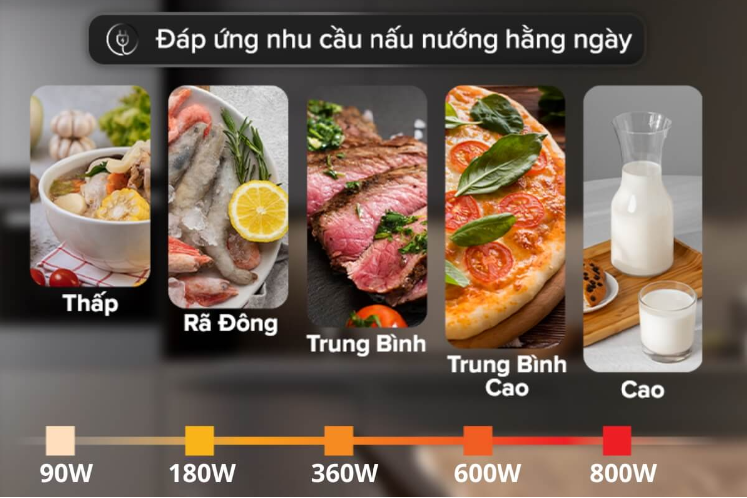 Lò vi sóng Bosch FFL020MS2B sở hữu công suất vi sóng tối đa 800W