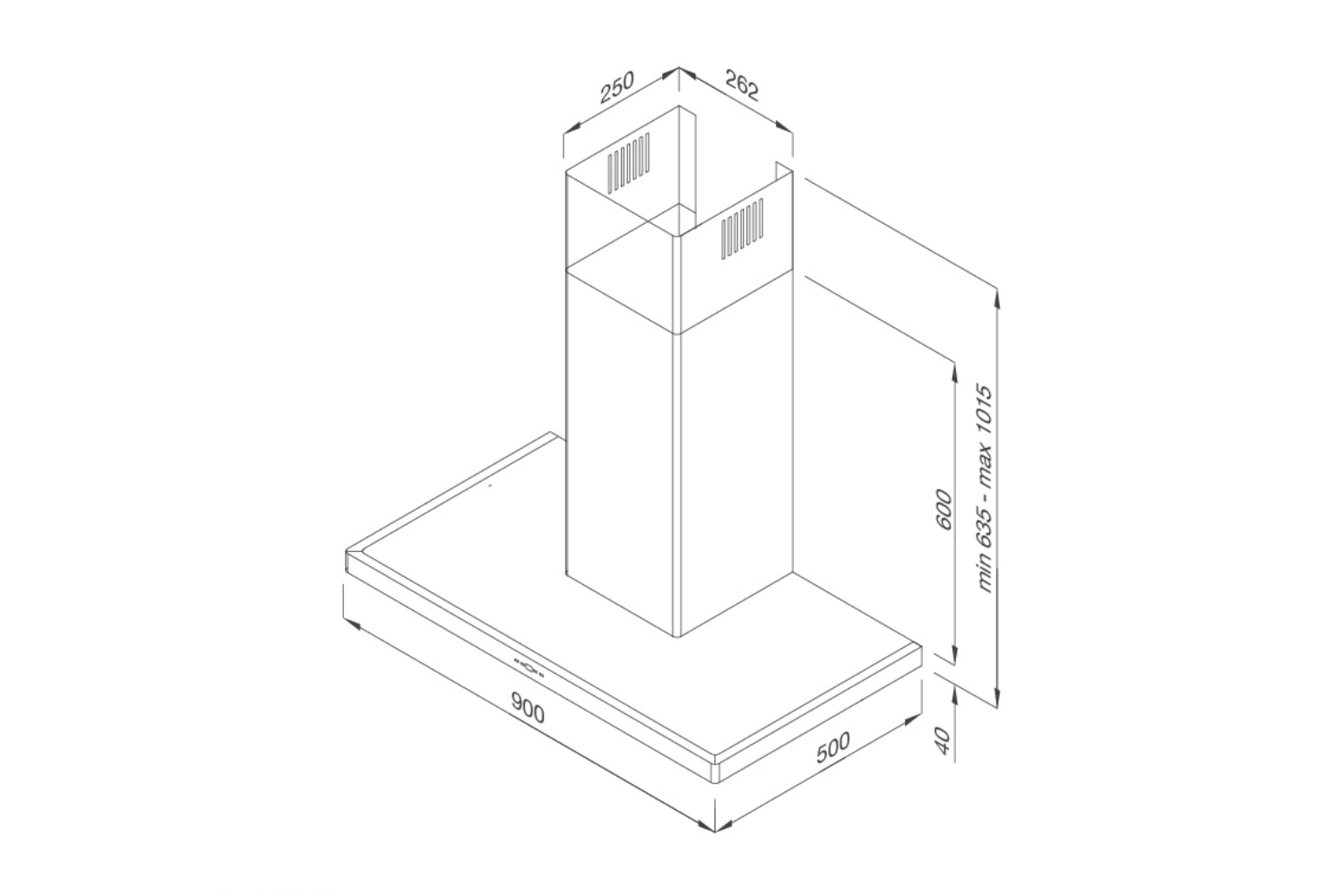 Máy hút mùi áp tường Malloca THETA K1520