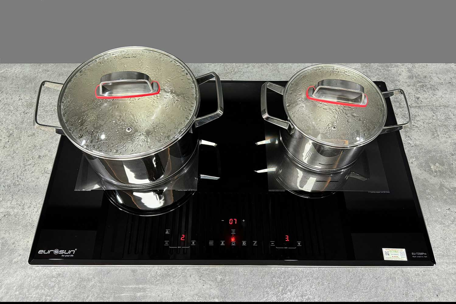 Eurosun EU-T256Pro được trang bị 2 vùng nấu độc lập